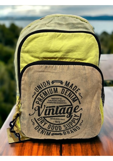 Kaliteli Vintage Disayn Sırt Gezi Çantası New Patchwork 5017 Koyu Kahverengi