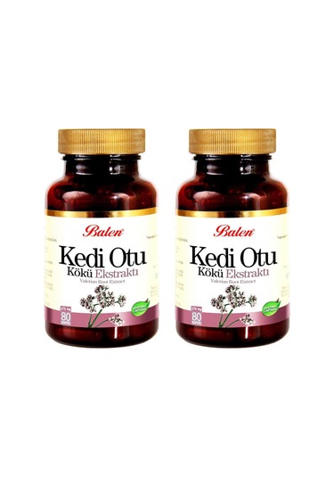 Balen Kedi Otu Kökü Ekstraktı (Valerian Root) 375 Mg 80 Kapsül 2 Adet