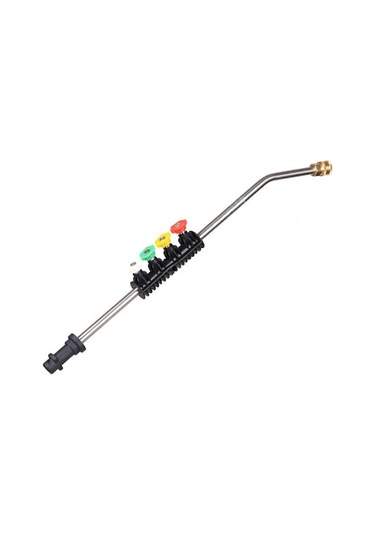 K Serisi 5 Hızlı Başlıklı Basınçlı Temizleme Makineleri İçin Uzatılmış Kavisli Metal Sprey Su Püskürtme Çubuğu 1.96ft Çok Renkli Çok Renkli