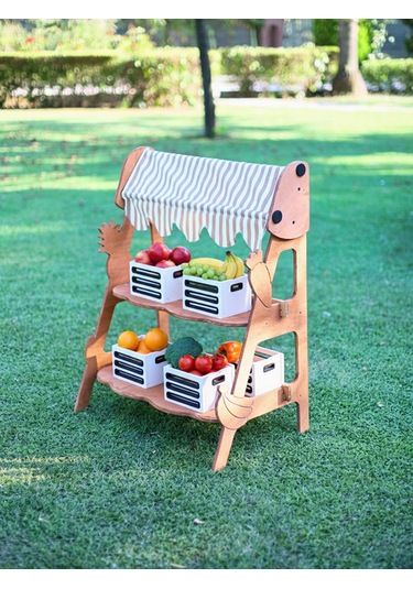 Mandu Ahşap Çocuk Manav Tezgâhı Çok Renkli