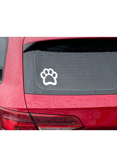 Bk Home Pati Tasarımlı Beyaz Araç Sticker-1