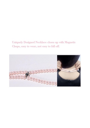 Takı İnci Kolye Mikrofonlu Stereo Kulaklık 3,5 Mm Kulak İçi Kulaklıklar Telefon Kızlar İçin Kablolu Kulaklıklar