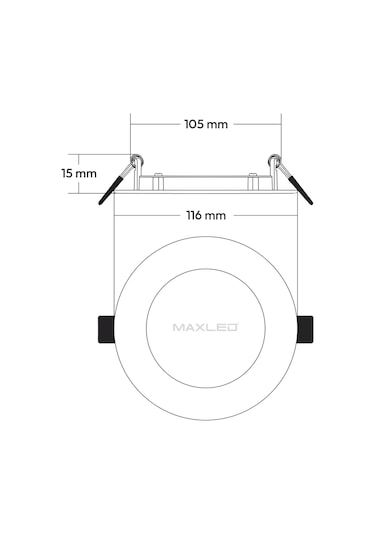 Maxled 10 Adet 6w Slim Led Panel 6500k Beyaz Mx-1002