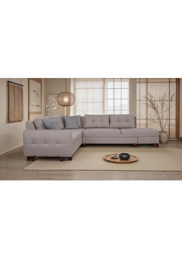 Eymense Cloft Köşe Koltuk Krem