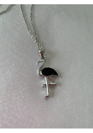 Kuğu Figürlü Kolye Gümüş Renk Gümüş