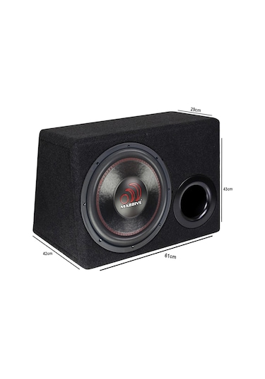 Massıve Ms-neo15.d4 Oto Bass Subwoofer Kabinli 38cm 1800 Watt