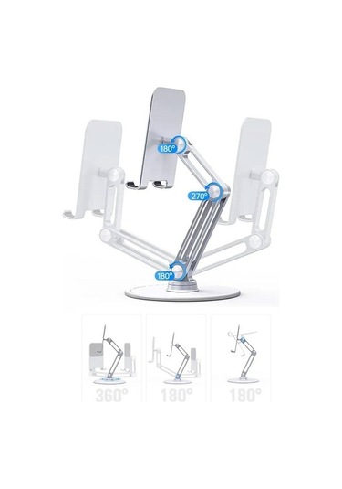 Tongxida Cbtx Boneruy L06x Telefon Standı - 360 Dönüşümlü, Koyu Gri Standı Koyu Gri