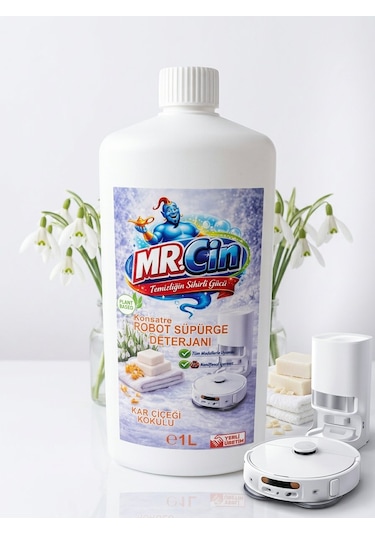 Mr.cin Robot Süpürge Deterjanı Karçiçeği Kokulu 1 Litre Tekli