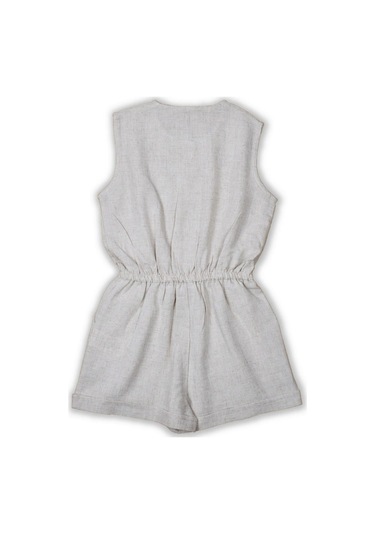 Cigit Sarh Keten Kolsuz Tulum 2-6 Naturel Beyaz