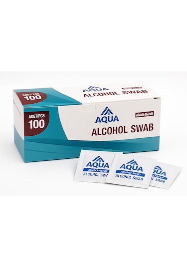 Alkollü Mendil Swab %70 Ethyl Alcohol Içerikli 100'lü Kutu