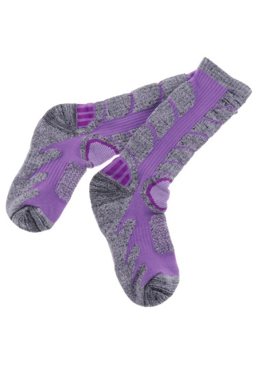 Homyl Kadın Kış Sıcak Spor Yürüyüş Çorap Termal M-mor Mor