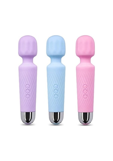 Pazly Taşınabilir Silikon Şarjlı Pembe Mufunye Modlu Masaj Aleti, Hızlı Kablolu Gövde Masajı 8-20 Bv Pembe Pembe