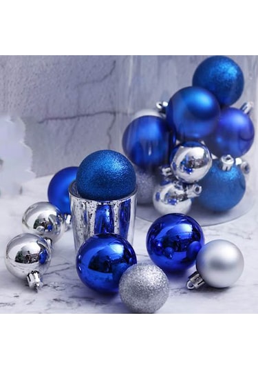 Monyee 3cm Altın Noel Topları Seti 24 Adet - Polistiren Ağaç Dekorasyonu, Perdeve Ve Vitrin Süs Eşyası