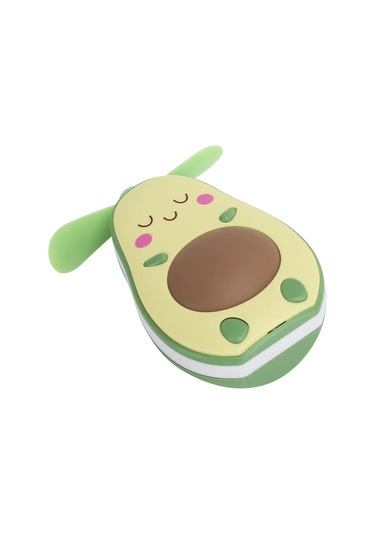 Fan Led Gece Lambası Makyaj Aynası Avakado Usb Fan El Tipi Masa Vantilatörü