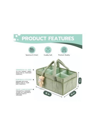 Moveevo Büyük Kapasiteli Bebek Bezi Depolama Çantası - Seyahat Ve Ev Kullanıma Uygun, Modern Tasarım, Pembe Diğer