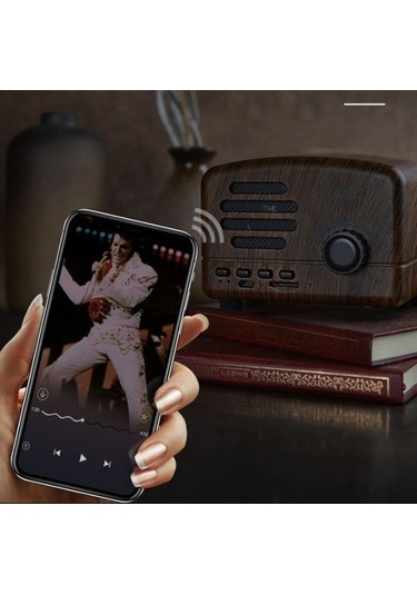Besthome1 Küçük Ve Güçlü 3w Bluetooth Hoparlör - 10m Menzil, Tf/fm, Retro Tasarım