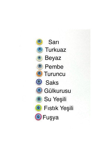 Bebek Düğmesi / Nazar Boncuğu Model 1 / 10 Adet / - Fuşya