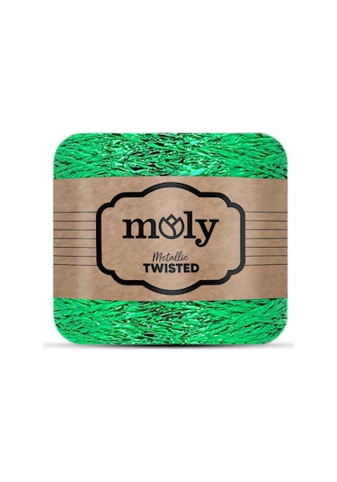 Moly Twisted Metalik Kağıt İp 420 Yeşil 250 Gram