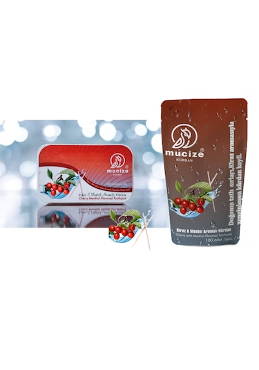 Mucize 2li Set 1 Metal 1 Refill Doypak 200x Kiraz-mentol Aromalı Kürdan