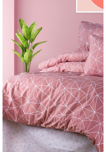 Aytunç Lotus %100 Pamuklu Tek Kişilik Nevresim Takımı 160x220 Cm Pudra