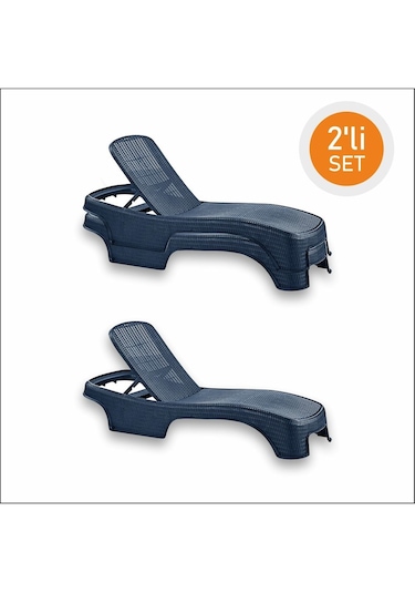 Brezza Royal Rattan Bahçe Havuz Şezlong 2 Li
