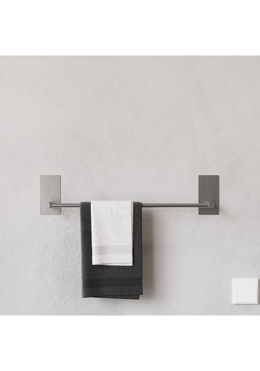 Zift Unique Paslanmaz Çelik Havlu Askılığı / Havluluk - Yapışkanlı Sistem - Altomonte 50cm Tam Havlu Ölçüsü Diğer