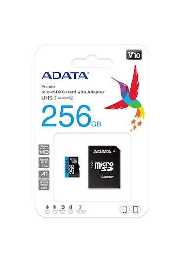 Adata 256 GB Premier Microsdxc Card With Adapter Uhs-ı Class10 V10 Hafıza Kartı