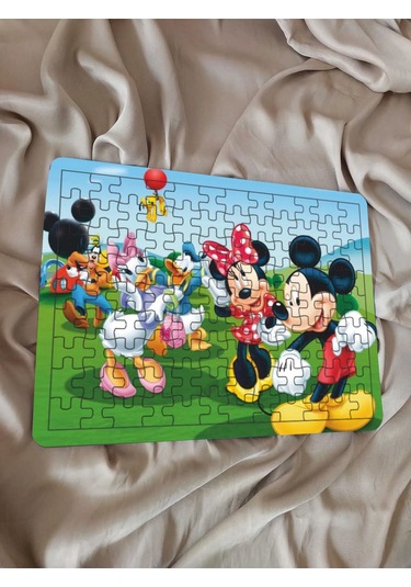 Çocuk Puzzle Ahşap Micky Mouse 108 Parça