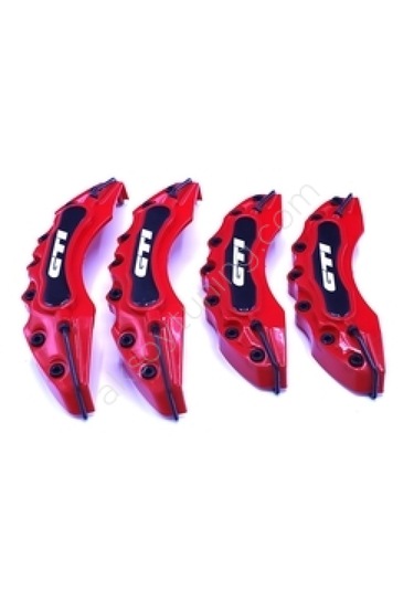 Gtı Logolu Kaliper Kapağı Kırmızı 4 Parça