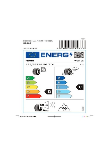 Momo 175/65 R14 86T XL North Pole W-20 Kış Lastiği 2025