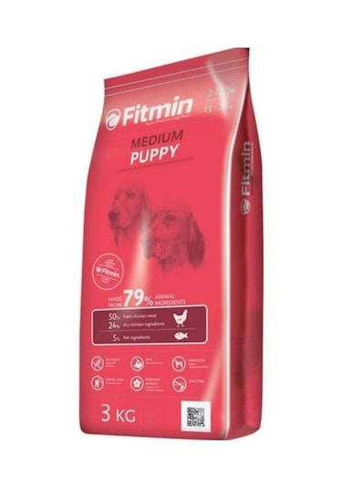 Fitmin Medium Puppy Tavuklu Orta Irk Yavru Köpek Maması 3 KG