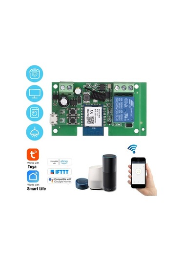 Dancemonkey Tuya Wifi Anahtar 1ch Dc5v-32v Zamanlayıcı, Alexa/google Home Uyumludur