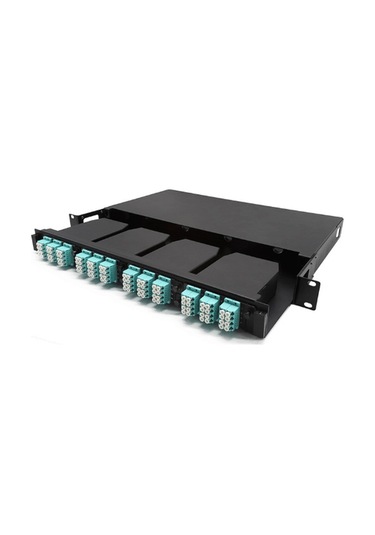 Bn-19fpmpo-4 Panel İçin Mpo Kaset Om3 2 X Mpo Adaptör, 12xlc Dublex Adaptör, 2 X 6lc Duplex Om3 Mpo Bağlantı Kablosu Dahil 4 Port Bn-19fpmpo-4 Model Mpo Boş Patch Panel Haricen Temin Edilmelidir