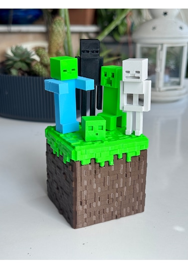 Minecraft Çim Bloğu Karakter Kutusu