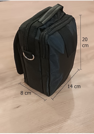 Erkek Çapraz Askılı Omuz Çantası Siyah