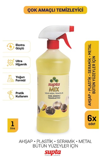 Supta Mix Çok Amaçlı Temizlik Maddesi 6 x 1 L