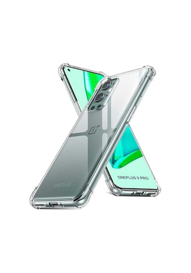 One Plus 9 Pro Şeffaf Kılıf Köşelerde Darbelere Karşı Ultra Kalınlık Antishock