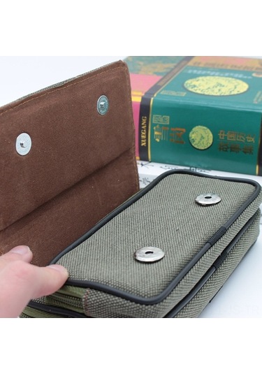 Fastbuy Erkekler İçin Çift Katlı Deri Bel Çantası - Çalışma/ev Kullanımı, Telefon & Parça Saklama Elbisesi, Kahverengi, 17x10