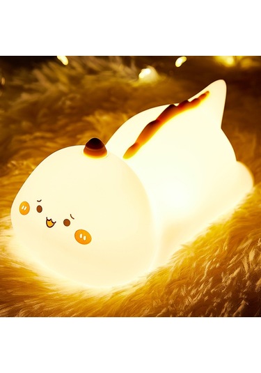 Cbtx Usb Şarj Sevimli Dinozor Başucu Dokunmatik Lamba Emzirme Gece Lambası Yürüyor Bebek Odası Dekorasyon Led Işık