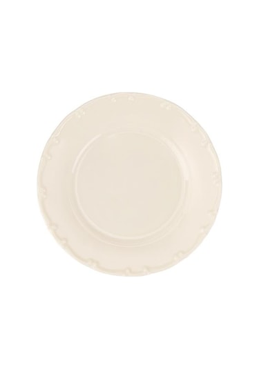 Tulu Porselen Liana Pasta Tabağı - Krem - 19 Cm Krem