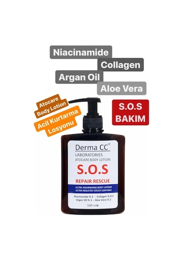 Derma CC Atocare S.O.S Acil Onarım Vücut Losyon 500 ML