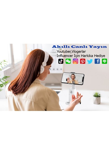 Monozone Yüz İzleme Gimbal 360 Vücut İzleme Telefon Tutucu Vlog