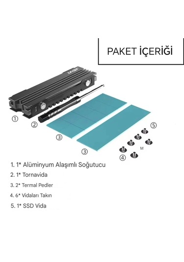 2280 M.2 Ssd Soğutucu Magnezyum Alüminyum Ps5/ps İcold 007