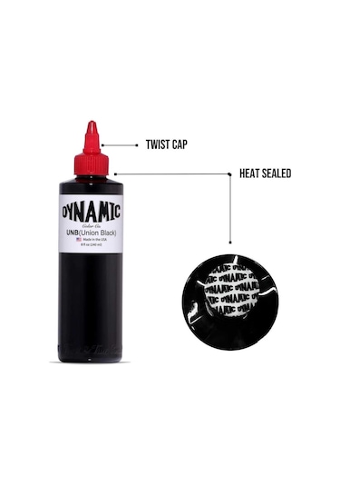Dynamic Union Black - Siyah Tattoo Dövme Boyası - 8 Oz/240ml