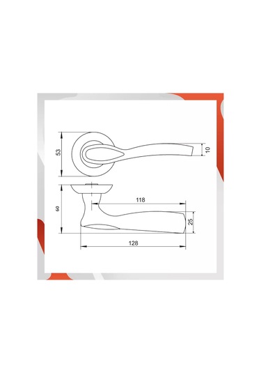 Vettore Bronz Renkli İç Kapı Sapı, Ayrı Bir Taban Üzerine Montaj 216720329