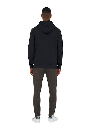 Only Erkek Kapüşonlu Sweatshirt Lacivert
