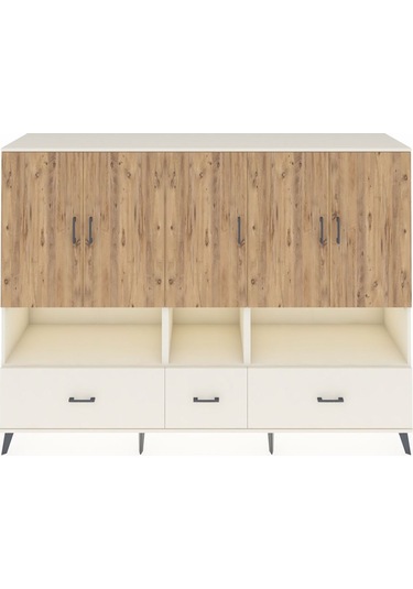 Hyperion Dolap 12 Raflı 3 Çekmeceli 5 Kapaklı 220x44x163 Aytaşı-ç Aytaşı-çam/aytaşı