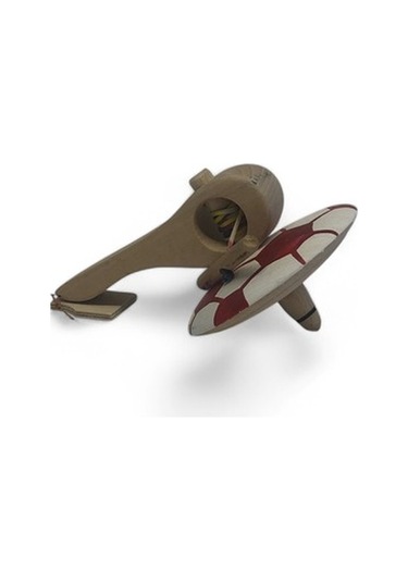 Fırtına Top Ahşap Topaç Kırmızı