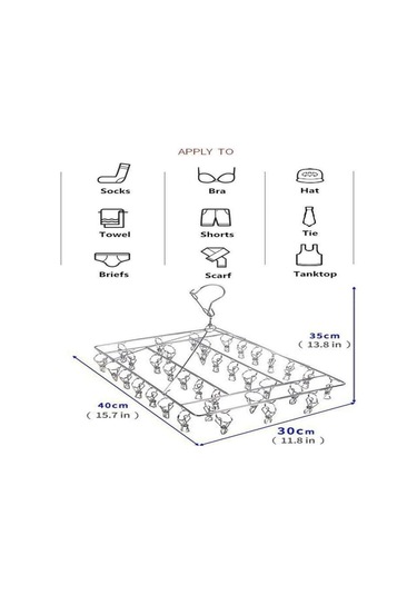 Çorap Kurutma Askısı, Çorap, İç Çamaşırı, Giysi Ve Havlular İçin 36 Rüzgar Geçirmez Paslanmaz Çelik Çamaşır Mandalı Askılı Çamaşır Kurutma Makinesi Diğer