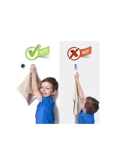 Xindoker 8 Adet Bej Banyo Kancası - Abs Malzeme, Yumuşak Silikon Klem, Çarpışma Güvenliği, Kolay Kurulum Yapıştırıcı/vurgu Gümüş